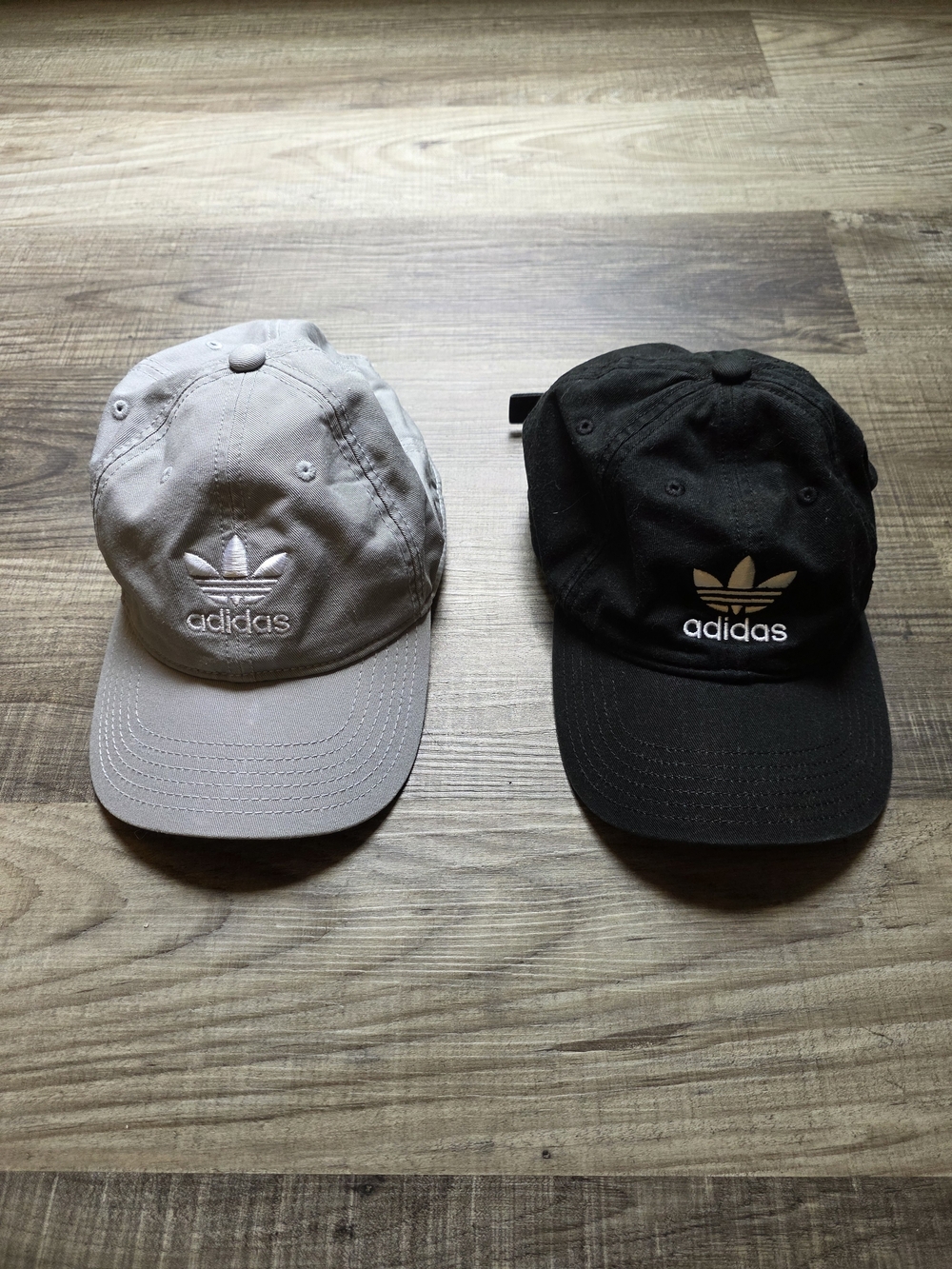 adidas 2-Pack Baseball Caps in Gray and Black